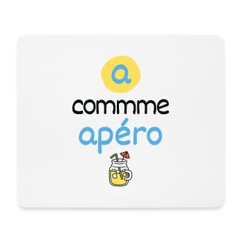 A comme apéro - Tapis de souris (format paysage) - blanc - Devant