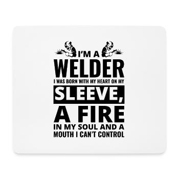 Weld Welding Welder Metal Construction Ironworker - Mouse Pad (horizontal) - white - Front
