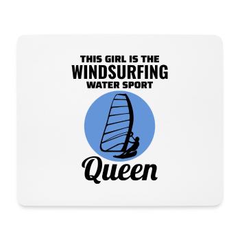 Windsurfing Girl Windsurf Windsurfer Water Sport - Mouse Pad (horizontal) - white - Front