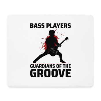 Bass Gitarrist Musik Musiker Bassist Funny - Mousepad (Querformat) - Weiß - Vorne