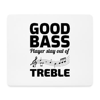 Bass Gitarrist Musik Musiker Bassist Funny - Mousepad (Querformat) - Weiß - Vorne