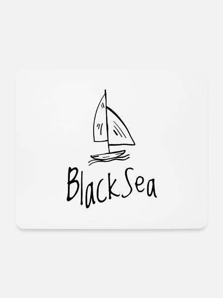 Black Sea - Mousepad (Querformat) - Weiß