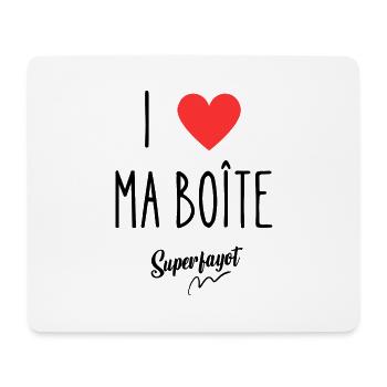 i love ma boîte - Tapis de souris (format paysage) - blanc - Devant
