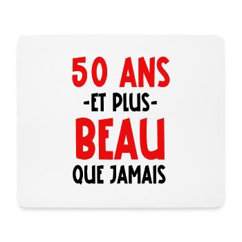 50 ans et plus beau que jamais - Tapis de souris (format paysage) - blanc - Devant