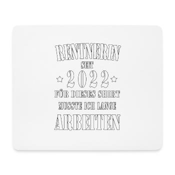 Rentnerin 2022 Pension Ruhestand Frau Geschenk - Mousepad (Querformat) - Weiß - Vorne