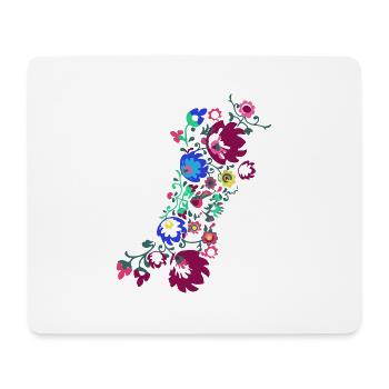 ornements, fleurs, coloré, fleur, vrilles, floral - Tapis de souris (format paysage) - blanc - Devant