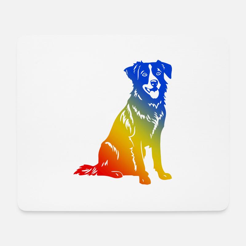 Australian Shepherd Hund Bunt - Mousepad (Querformat) - Weiß