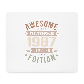 Legend Since October 1987 Birthday October 1987 - Mouse Pad (horizontal) - white - Front