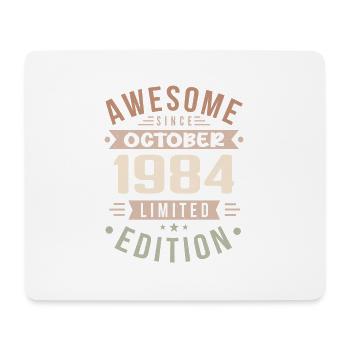 Legend Since October 1984 Birthday October 1984 - Mouse Pad (horizontal) - white - Front