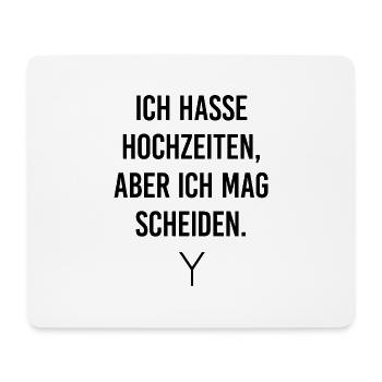 Hochzeit - Mousepad (Querformat) - Weiß - Vorne