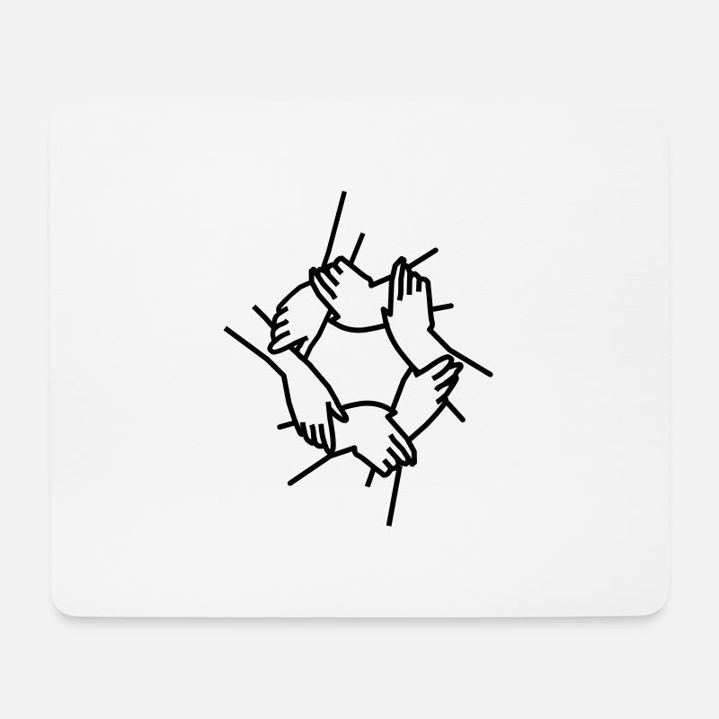 haende - Mousepad (Querformat) - Weiß