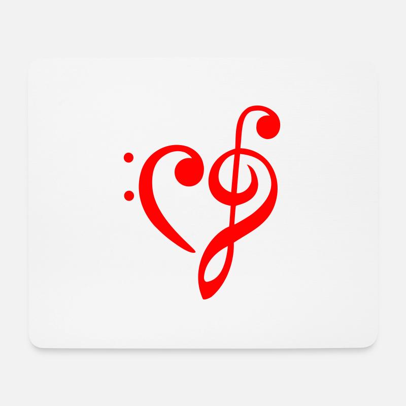 clef - love - Mouse Pad (horizontal) - white