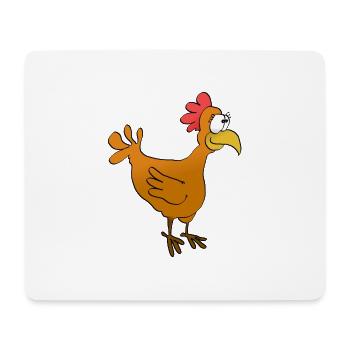 huhn - Mousepad (Querformat) - Weiß - Vorne