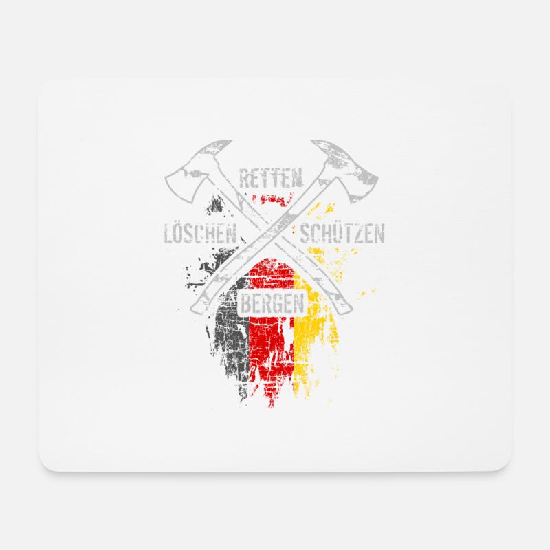 Retten Löschen Bergen Schützen - Mousepad (Querformat) - Weiß