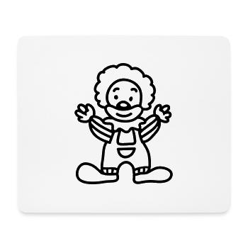 kleiner Clown - line - Mousepad (Querformat) - Weiß - Vorne