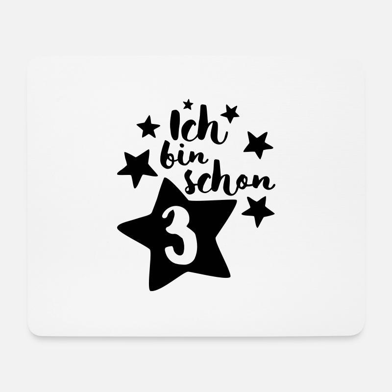 Ich bin schon Drei! - Mousepad (Querformat) - Weiß