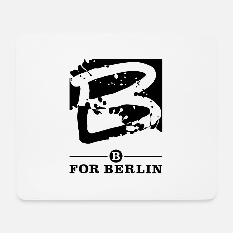 B for Berlin - Splash - Mousepad (Querformat) - Weiß
