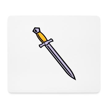 Schwert - Mousepad (Querformat) - Weiß - Vorne