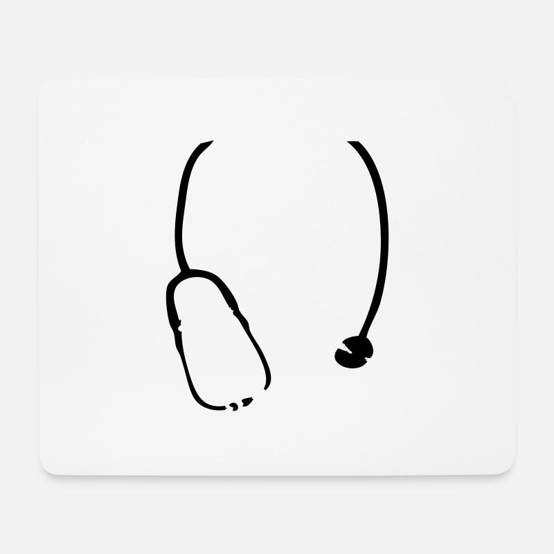 Stethoskop - Mousepad (Querformat) - Weiß