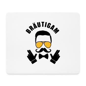 Bräutigam T-Shirt - JGA Shirt - Bachelor Shirt - Mousepad (Querformat) - Weiß - Vorne