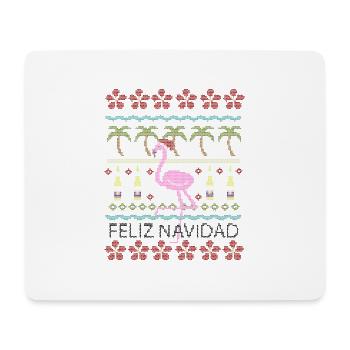 Strick Flamingo - Mousepad (Querformat) - Weiß - Vorne