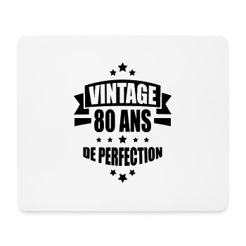 vintage 80 ans de perfection - Tapis de souris (format paysage) - blanc - Devant