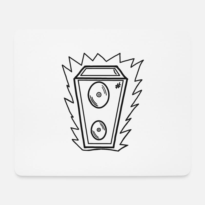 Lautsprecher - Mousepad (Querformat) - Weiß