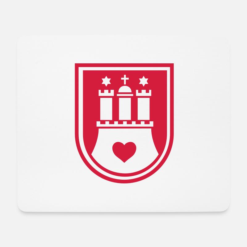 hamburg wappen - Mousepad (Querformat) - Weiß