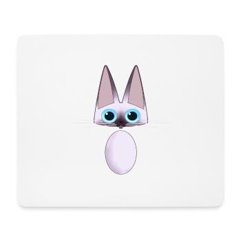 Siamesische Katze - Mousepad (Querformat) - Weiß - Vorne