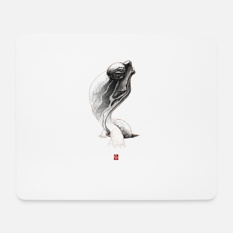 Flüchtige Schildkröte - Mousepad (Querformat) - Weiß