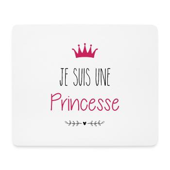 Je suis une princesse - Tapis de souris (format paysage) - blanc - Devant