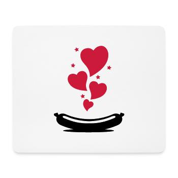 love_wurst_f2 - Mousepad (Querformat) - Weiß - Vorne