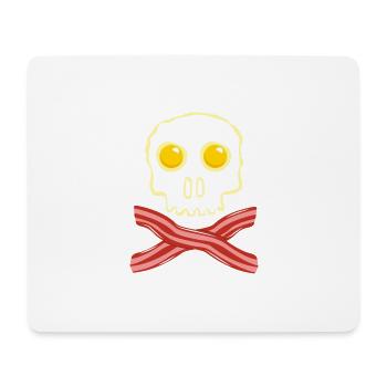 Speck und Eier Totenkopf Skull - Bacon Eggs - Mousepad (Querformat) - Weiß - Vorne