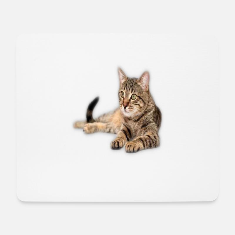Katze - Mousepad (Querformat) - Weiß