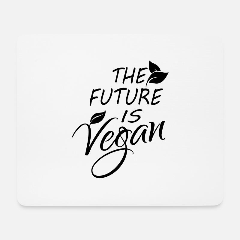 Vegan is the future - Mousepad (Querformat) - Weiß