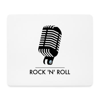 Old School Mic - Rock 'n' Roll - Tapis de souris (format paysage) - blanc - Devant