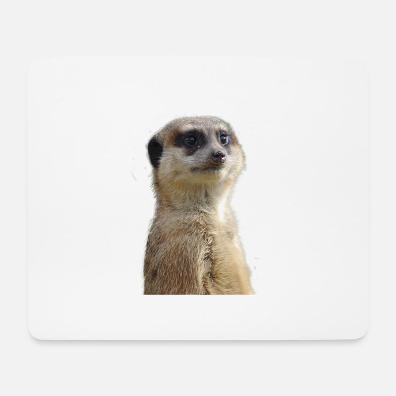 Erdmännchen Foto - Mousepad (Querformat) - Weiß