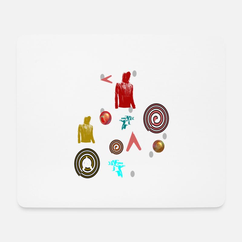 Science Fiction bunt - Mousepad (Querformat) - Weiß