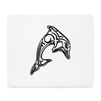 Dauphin - Tapis de souris (format paysage) - blanc - Devant