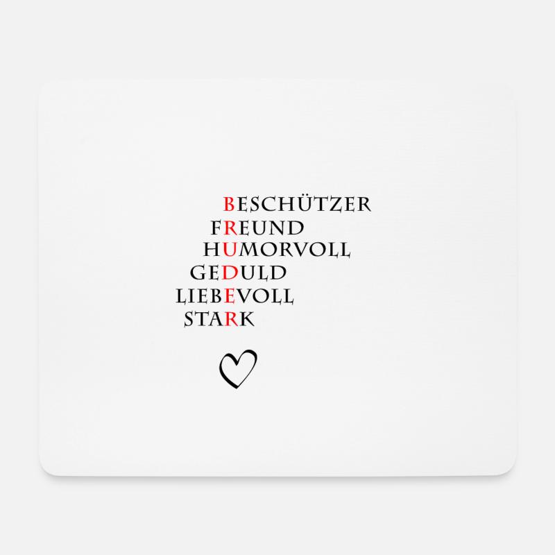 Bruderherz - Mousepad (Querformat) - Weiß