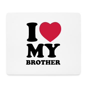 I love my brother - Tapis de souris (format paysage) - blanc - Devant