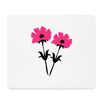 cosmos_flowers - Mouse Pad (horizontal) - white - Front