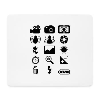 DSLR Camera icon - Tapis de souris (format paysage) - blanc - Devant