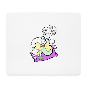 Holy Shit ich bin eine Raupe Comic F084 - Mousepad (Querformat) - Weiß - Vorne