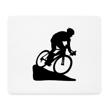 cyclisme, cycliste - Tapis de souris (format paysage) - blanc - Devant