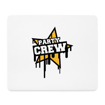 Party Crew - Mousepad (Querformat) - Weiß - Vorne