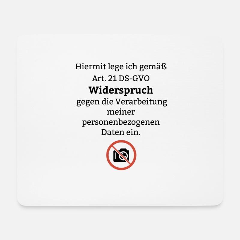 Datenschutz Lustiger Spruch DSGVO Event Foto Jura - Mousepad (Querformat) - Weiß
