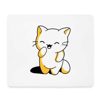 Kitten kawaii funny - Mouse Pad (horizontal) - white - Front