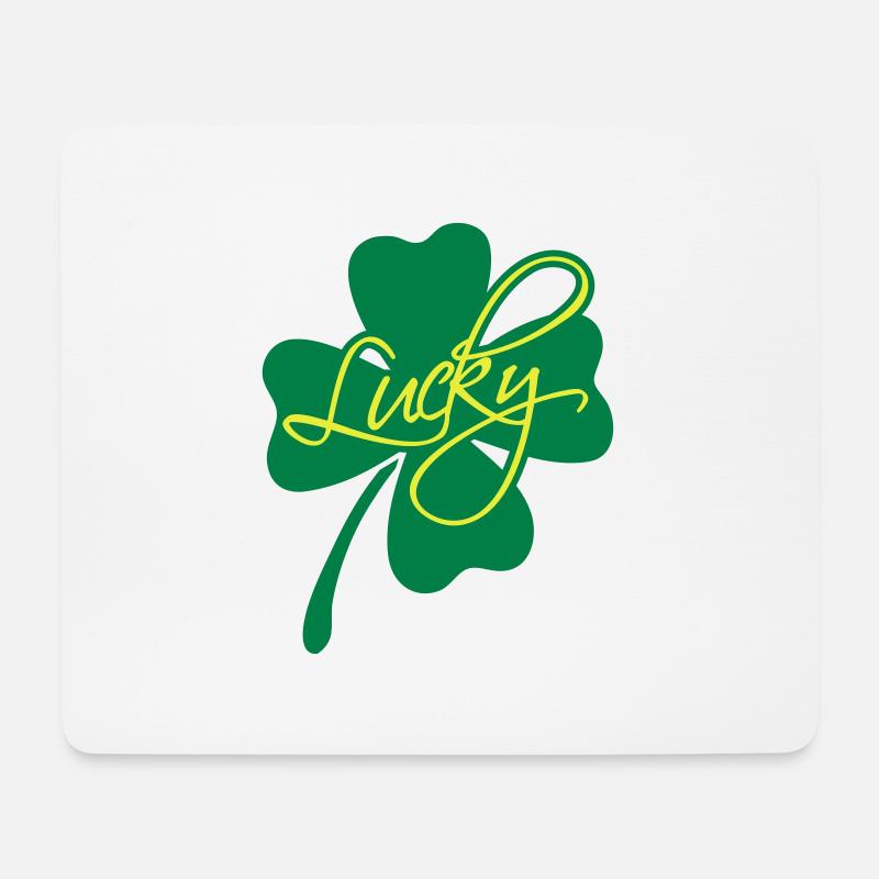 Lucky Shamrock - Mousepad (Querformat) - Weiß