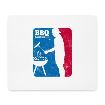 BBQ LIGA LOGO USED LOOK - Mousepad (Querformat) - Weiß - Vorne